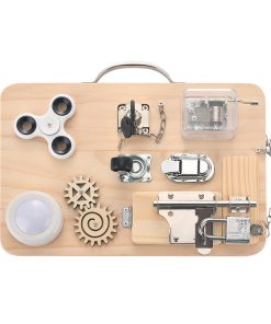 Drewniana tablica manipulacyjna Montessori – sosnowa - obrazek 5