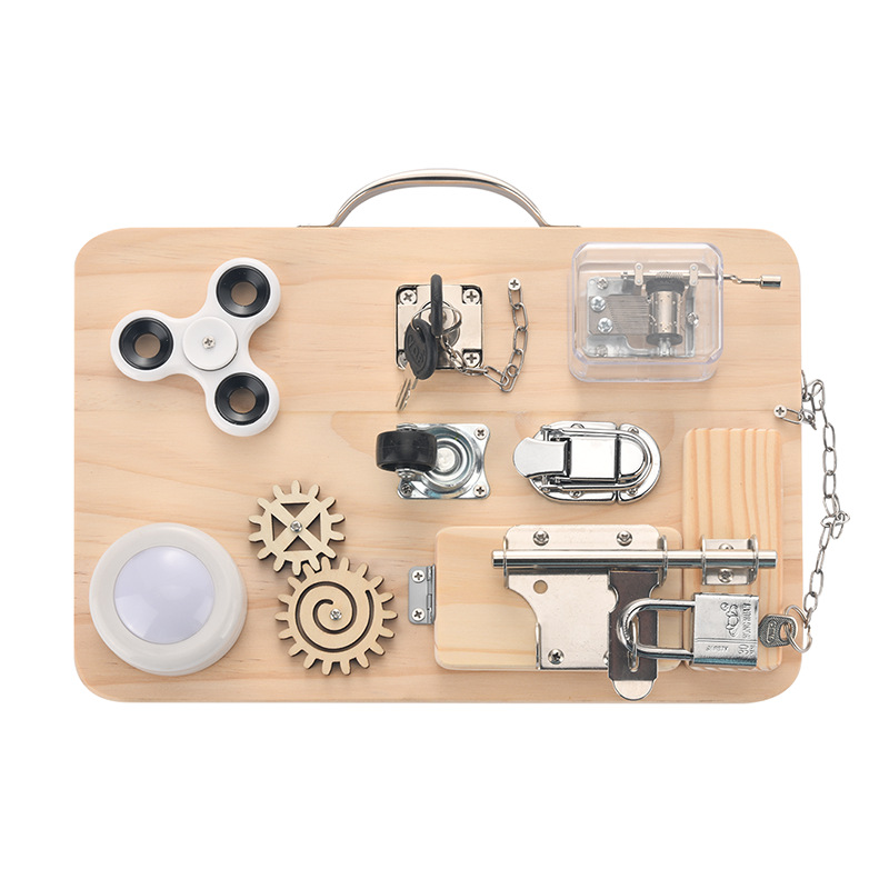 Drewniana tablica manipulacyjna Montessori – sosnowa - obrazek 5